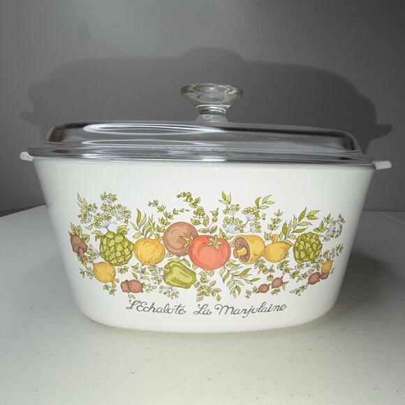 Corning Ware Spice of Life A-3-B L'Echalote La Marjolaine 3 Qt w/ Pyrex Lid A9C - Picture 1 of 12